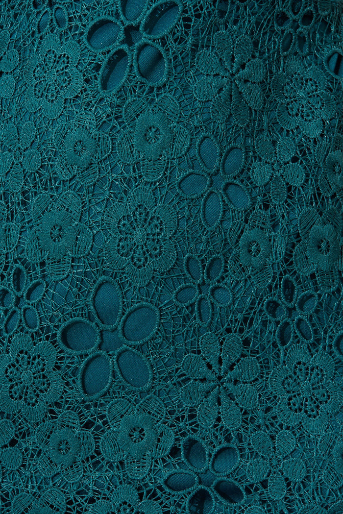Niamh Dress In Teal Lace - fabric