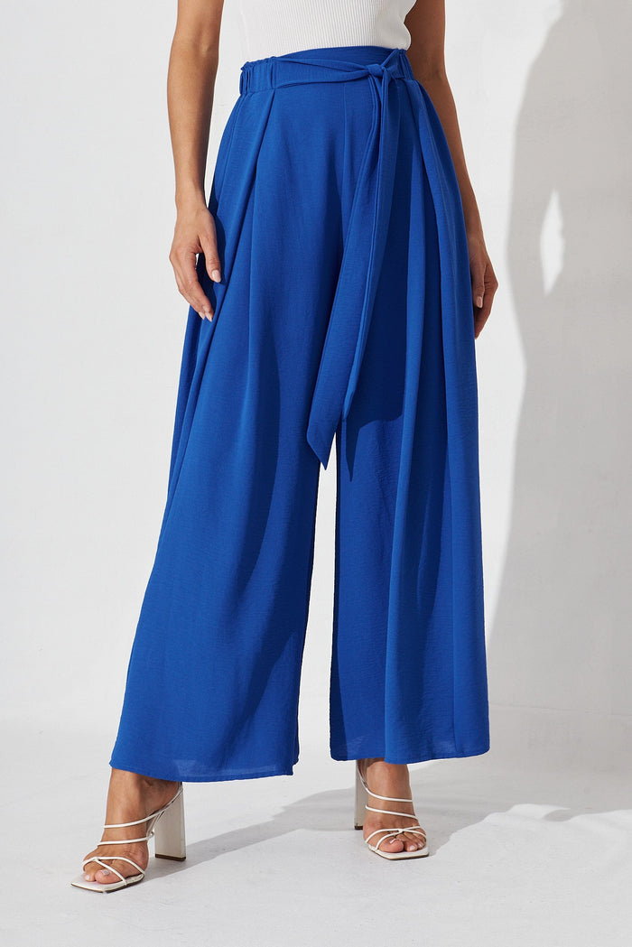 Page Pants In Cobalt Blue - front