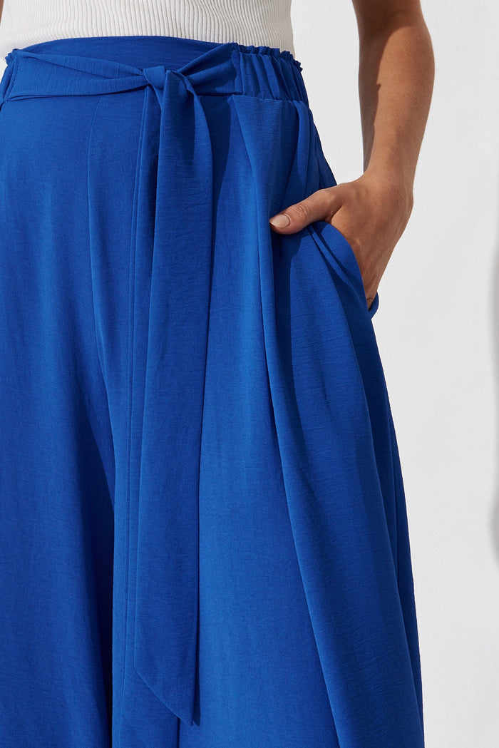 Page Pants In Cobalt Blue - detail