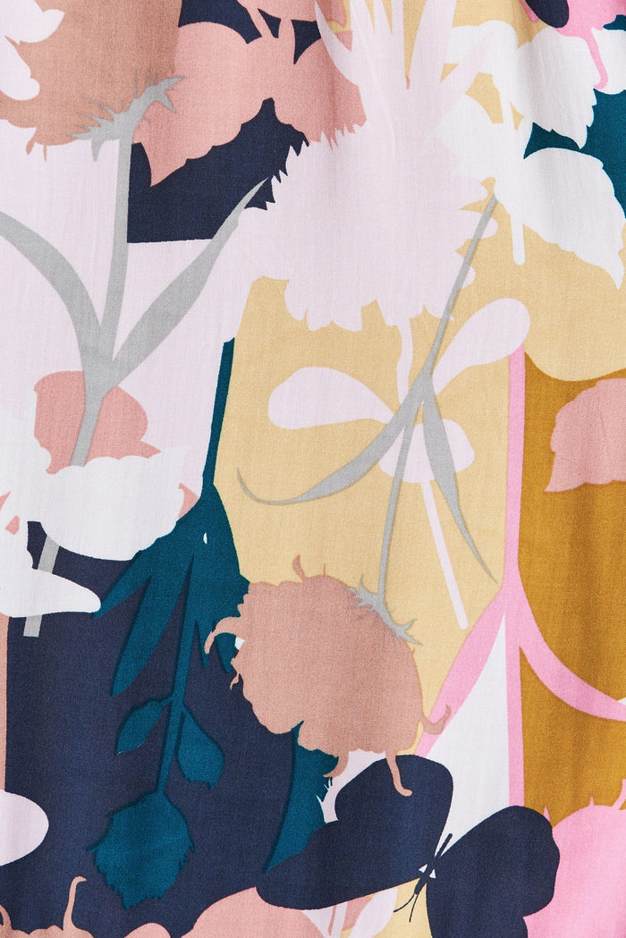 Jemora Maxi Dress In Multi Floral - fabric