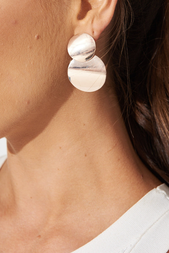 August + Delilah Grazia Earrings In Rose Gold - side close up