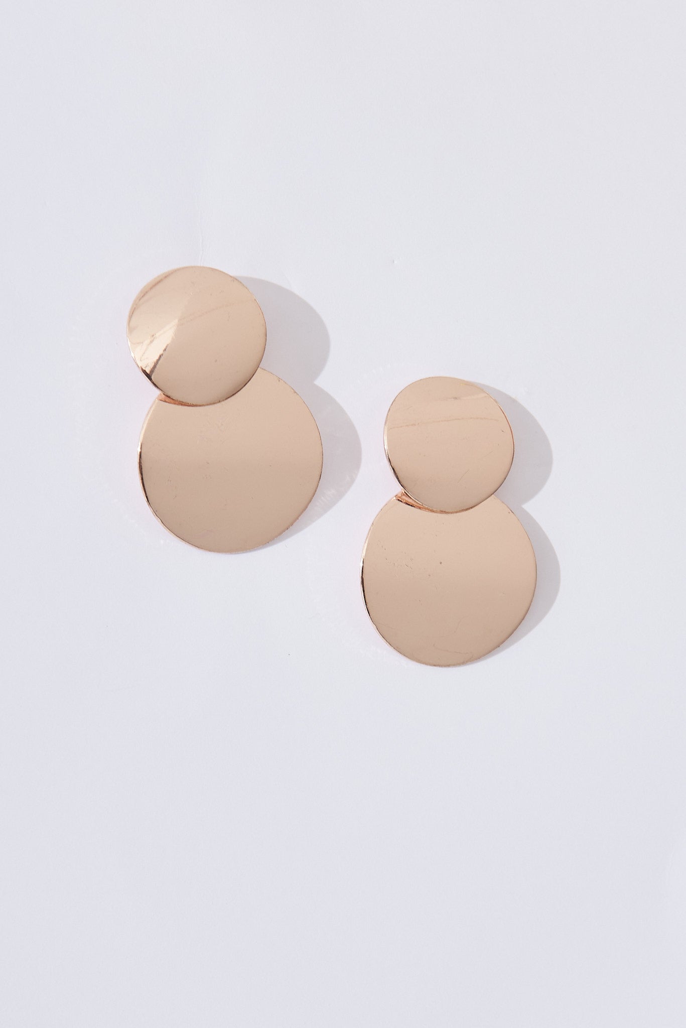 August + Delilah Grazia Earrings In Rose Gold - front