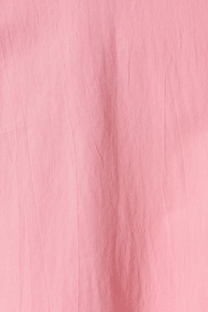 Ruthie Midi Dress In Pink Cotton - fabric