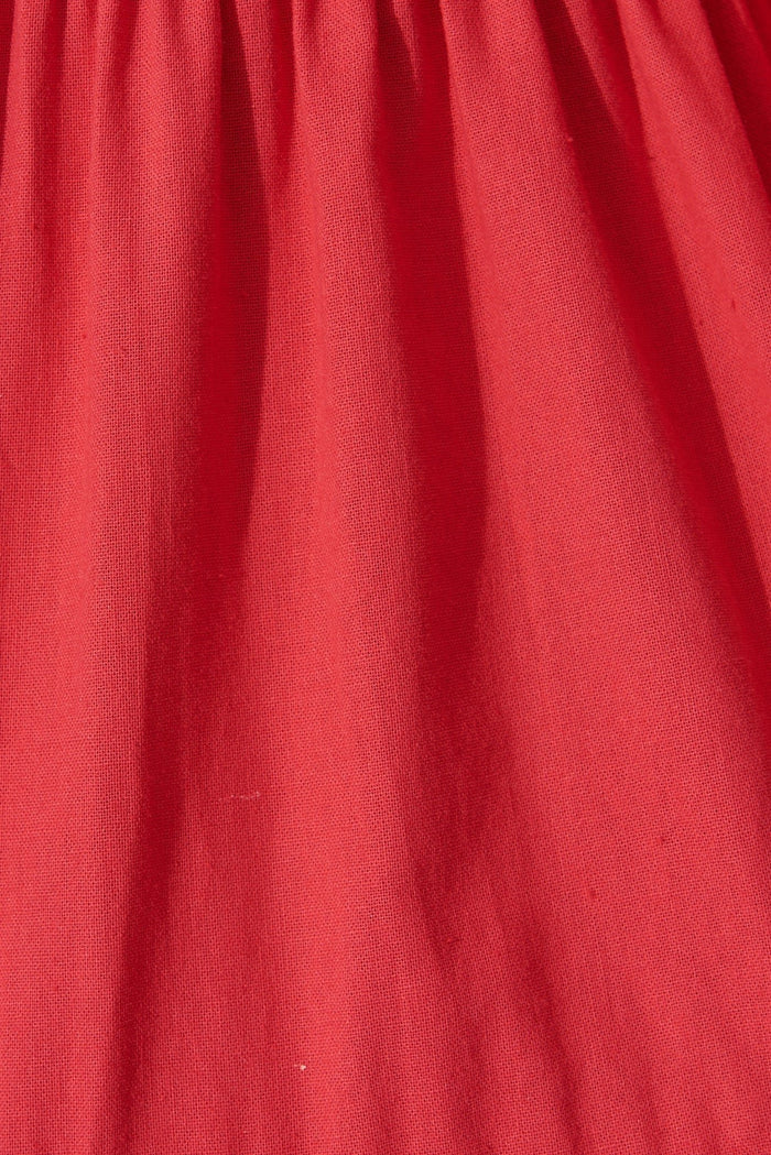 Amarusso Dress In Red Cotton - St Frock (Dev)