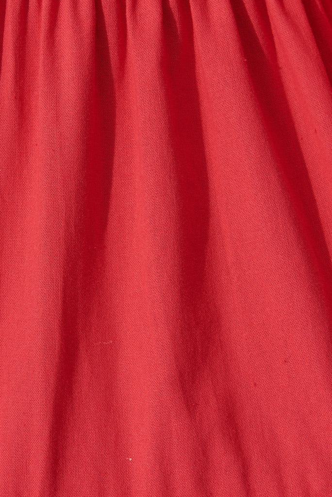 Amarusso Dress In Red Cotton - St Frock (Dev)