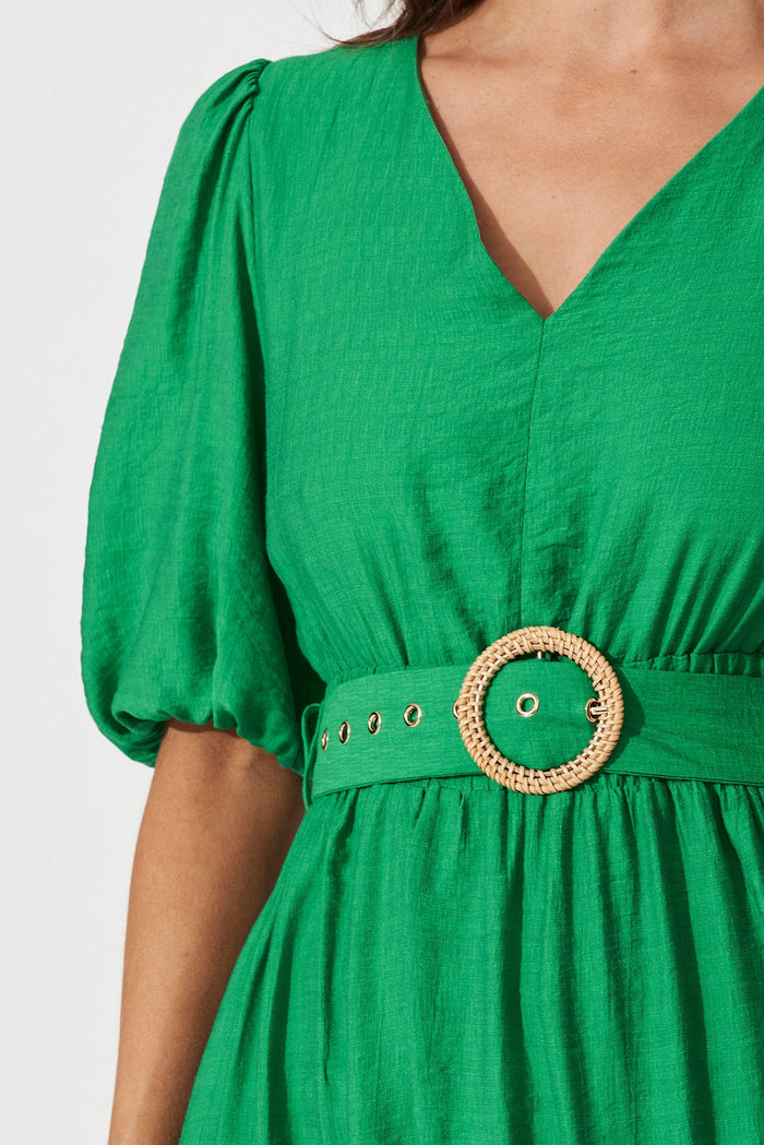 Barletta Midi Dress In Green - detail