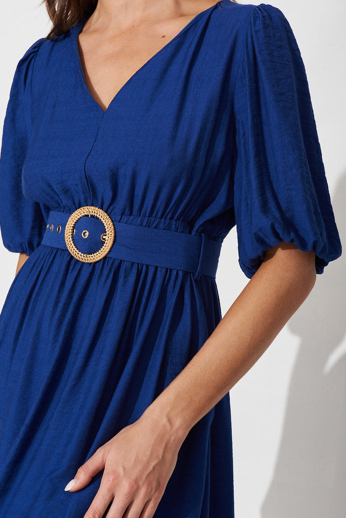Barletta Midi Dress In Navy - detail