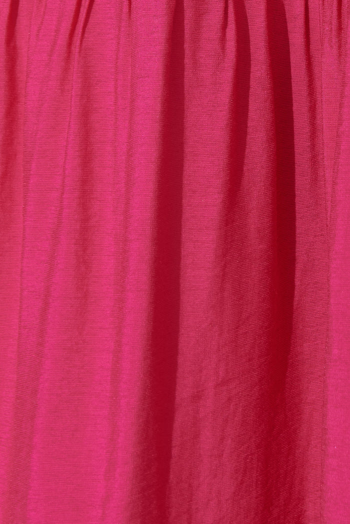 Venosa Midi Dress In Hot Pink - fabric