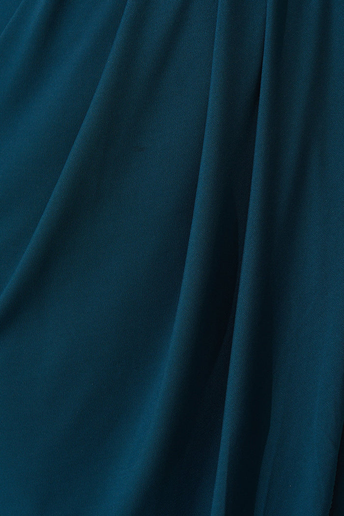 Amanda Midi Dress In Emerald Green - fabric