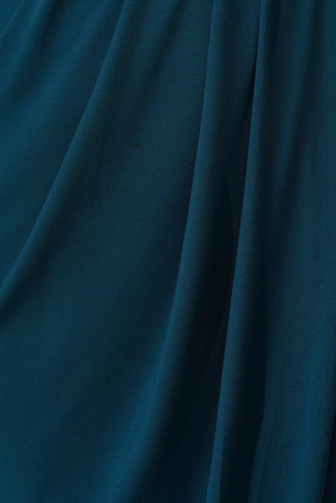 Amanda Midi Dress In Emerald Green - fabric