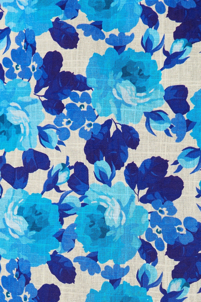 Balsamo Maxi Dress In Blue With Navy Floral - St Frock (Dev)