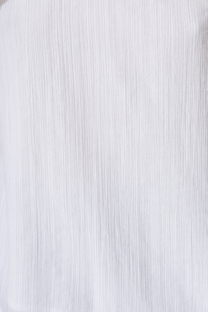 Venica Top In White Broderie - fabric