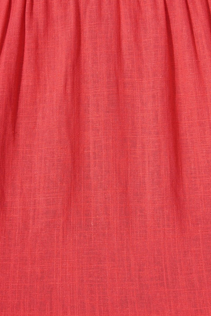 Cleveland Smock Dress In Hot Pink Linen Blend - St Frock (Dev)