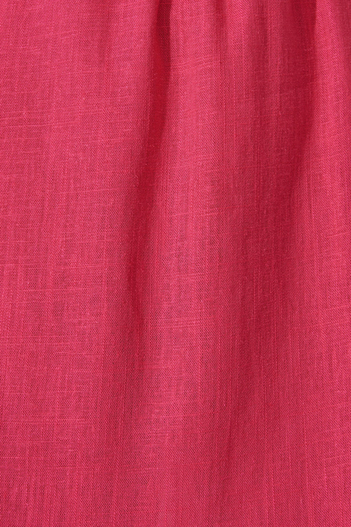 Portici Dress In Pink Linen Blend - fabric