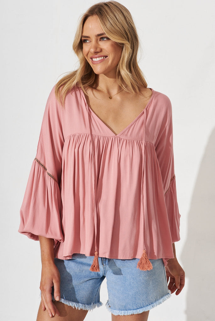 Altamura Top In Pink - front
