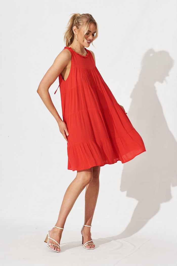 Somerset Dress In Red - side
