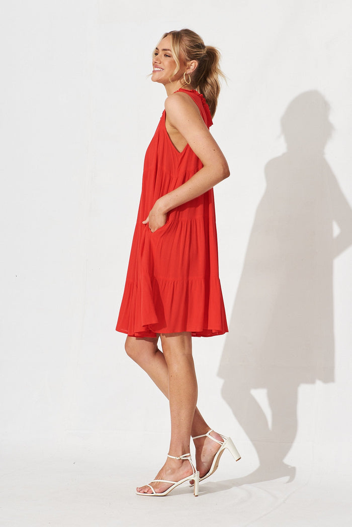 Somerset Dress In Red - side