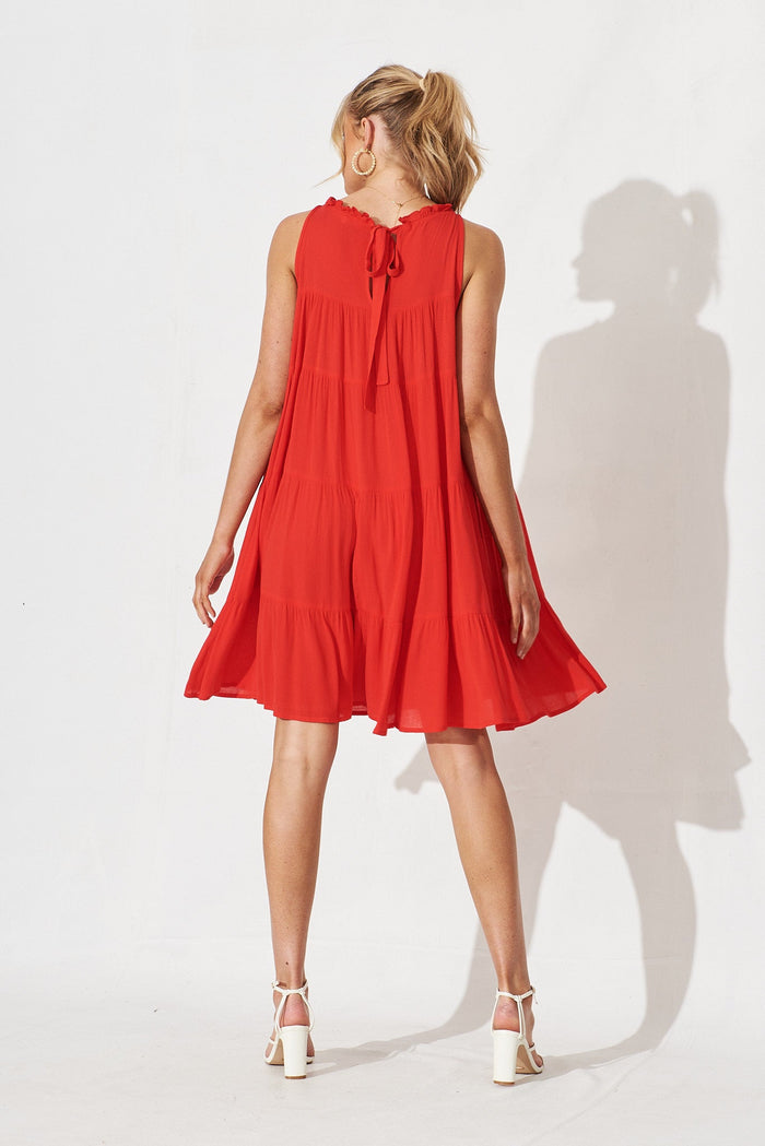 Somerset Dress In Red - back