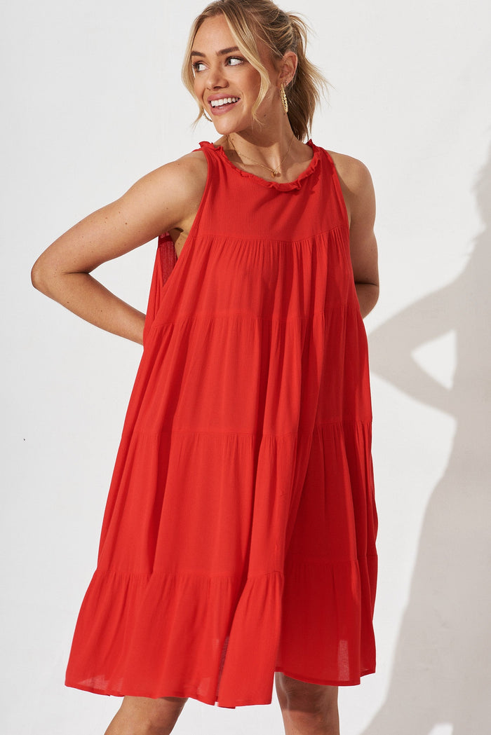 Somerset Dress In Red - front