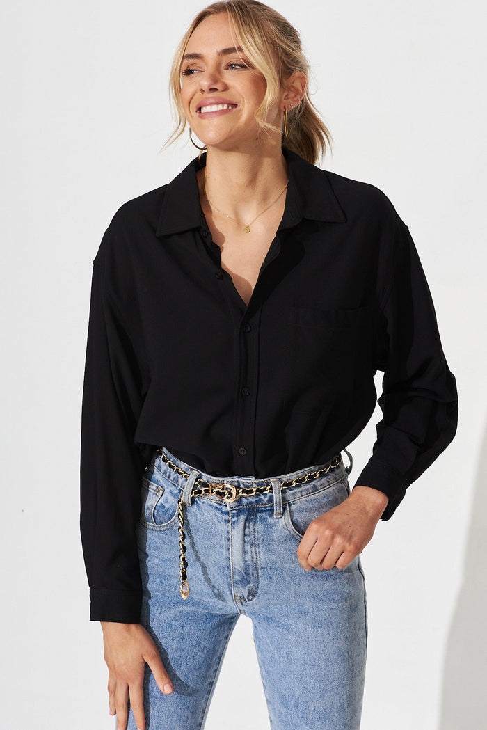Milton Shirt In Black - front