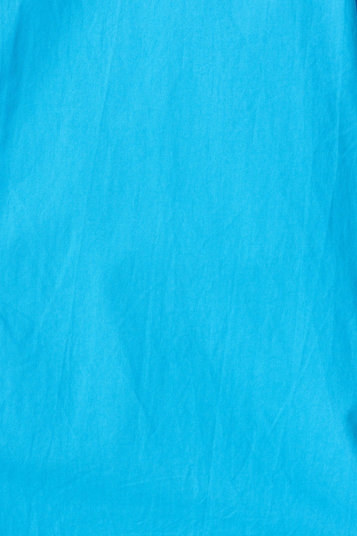 Wembley Shirt Dress in Blue Cotton - fabric