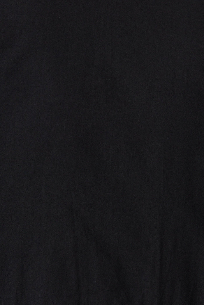 Edgware Shirt Dress In Black Cotton - fabric