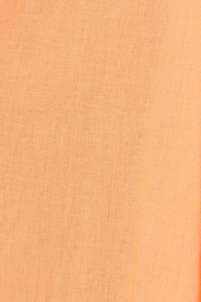 Hampstead Dress In Peach Linen Blend - fabric