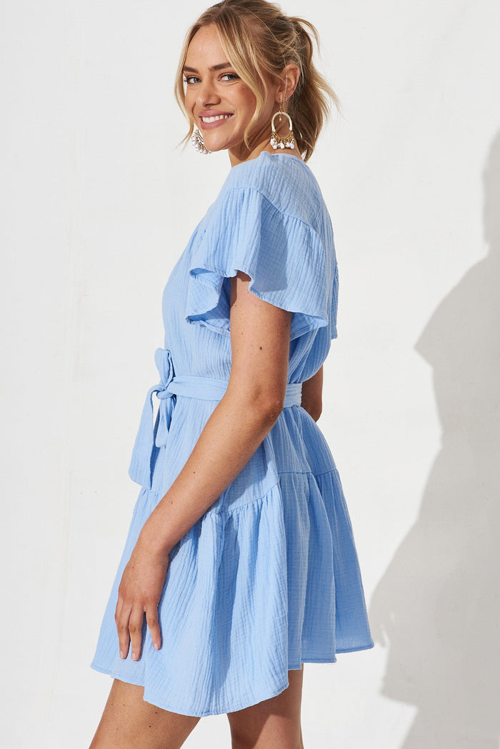 Henlow Dress In Light Blue - side