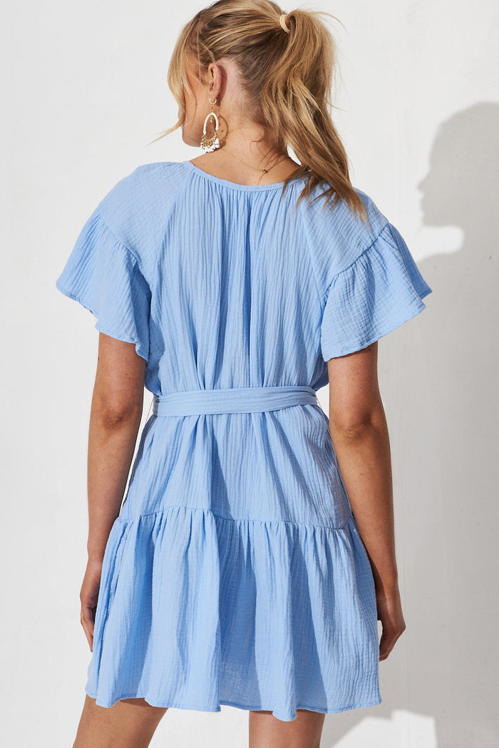 Henlow Dress In Light Blue - back