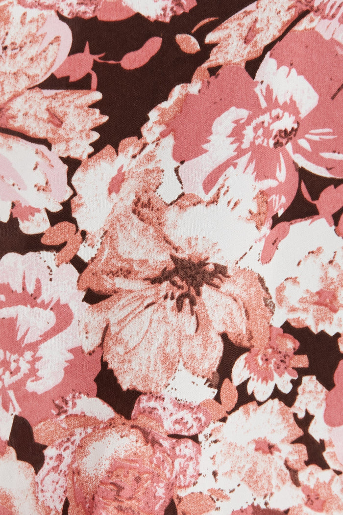 Novara Playsuit In Pink Floral - fabric