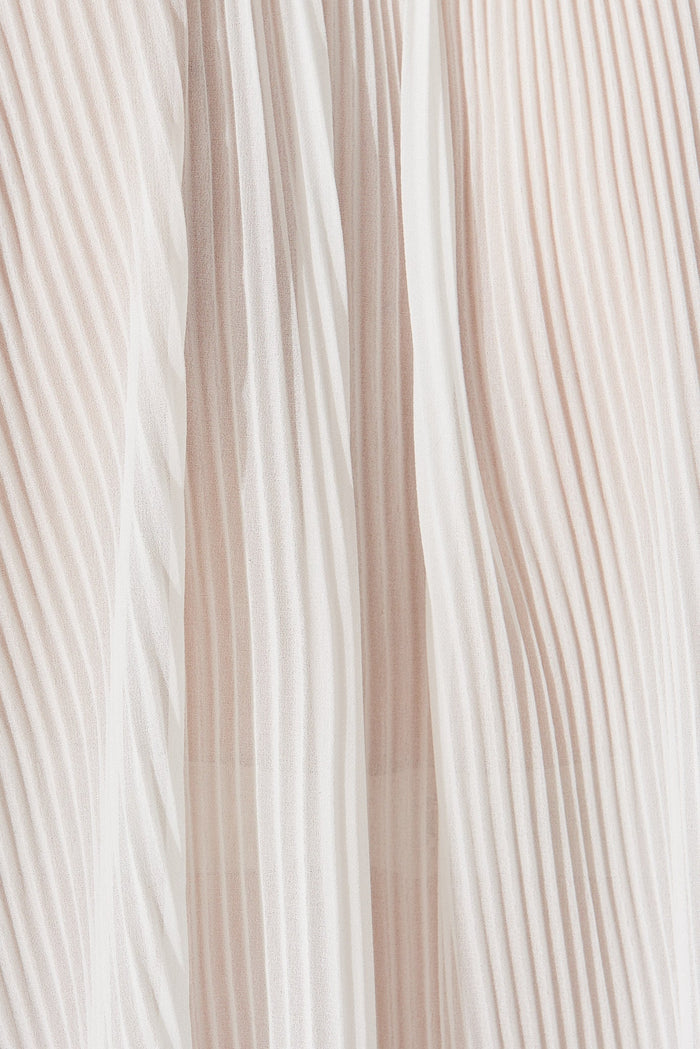 Shadia Top In White Chiffon - fabric