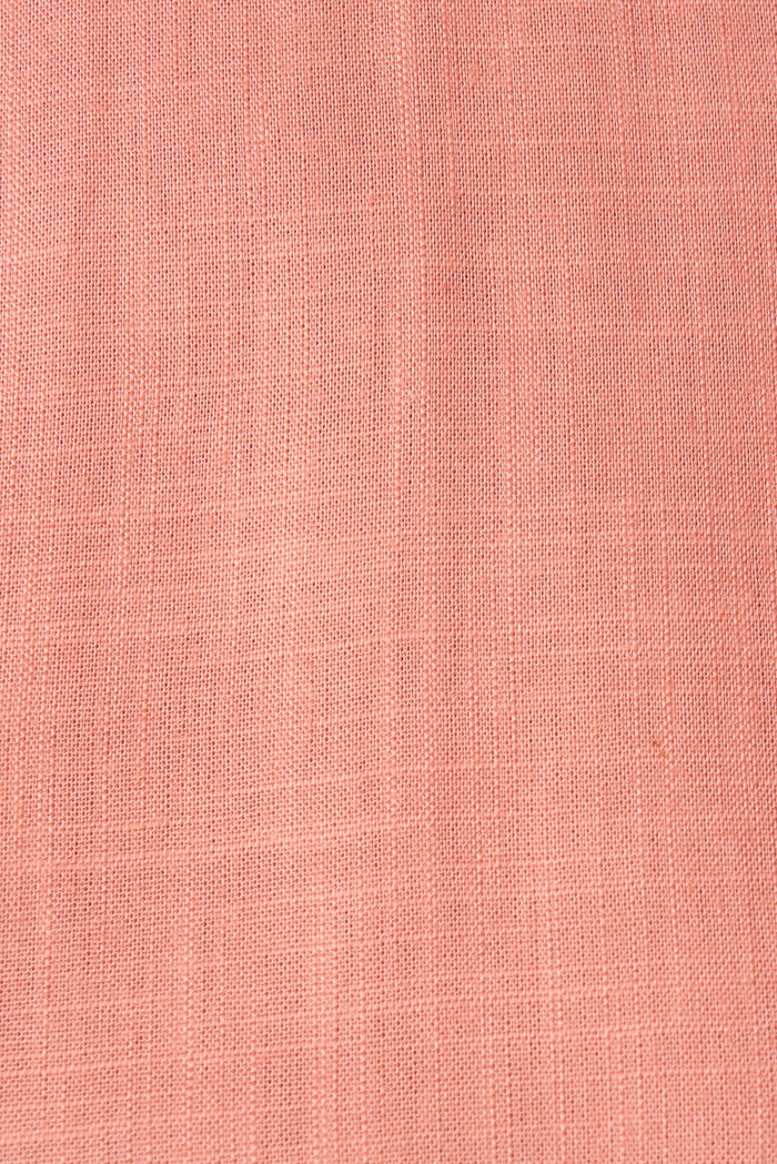 June Dress In Dusty Pink Linen Blend - fabric