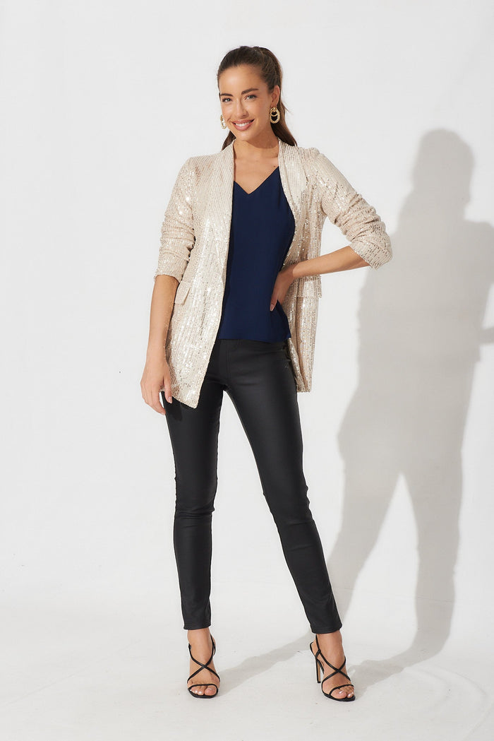 Indy Top In Navy - full length