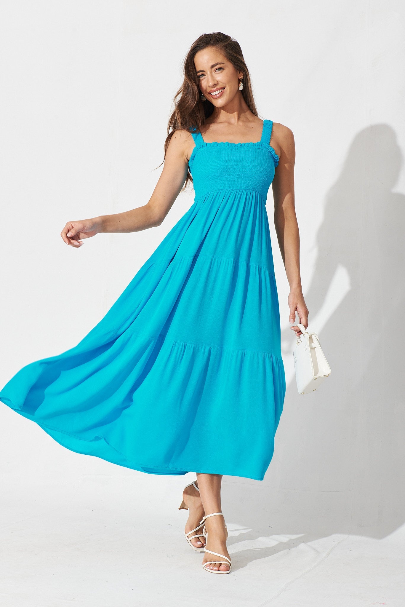 Jamila Maxi Dress In Blue - full length