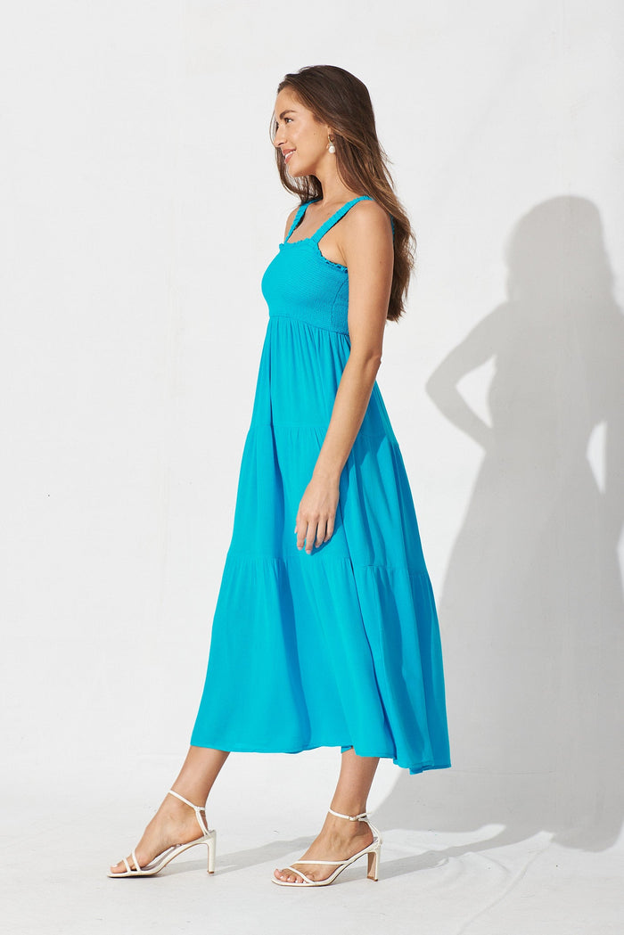 Jamila Maxi Dress In Blue - side