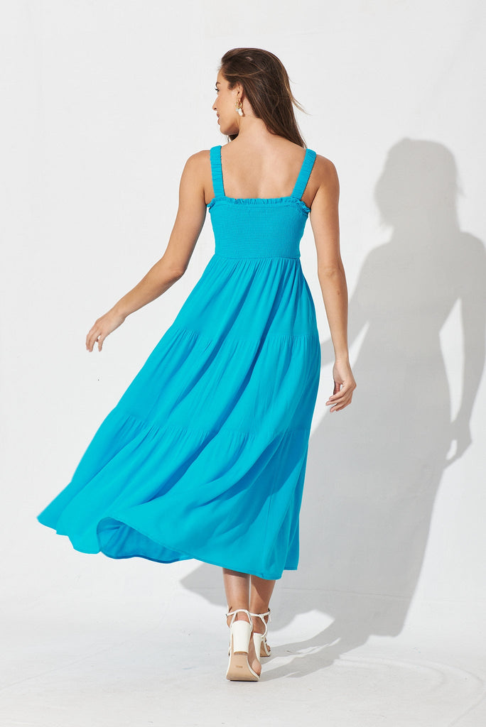 Jamila Maxi Dress In Blue - back