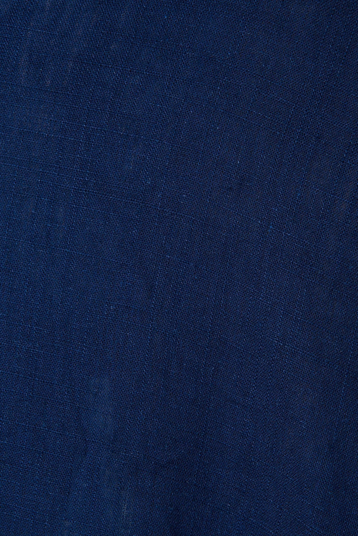 Bellerose Midi Wrap Dress In Navy Linen Blend - St Frock (Dev)
