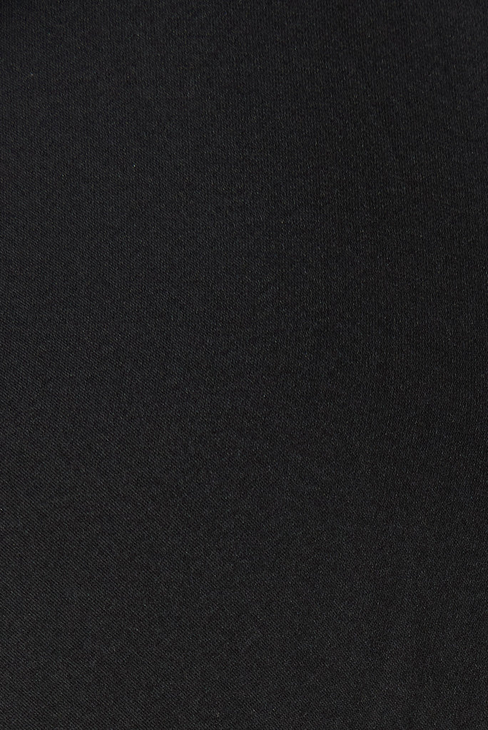 Fenwick Midi Dress In Black Satin - fabric