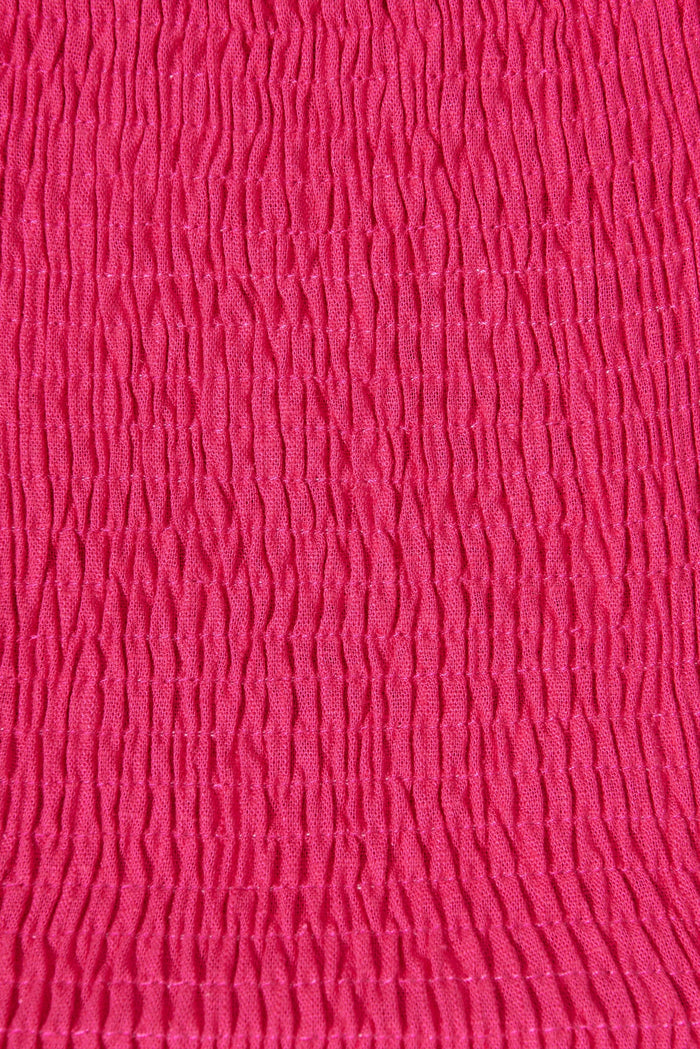 Leeds Midi Dress In Pink Linen Blend - fabric