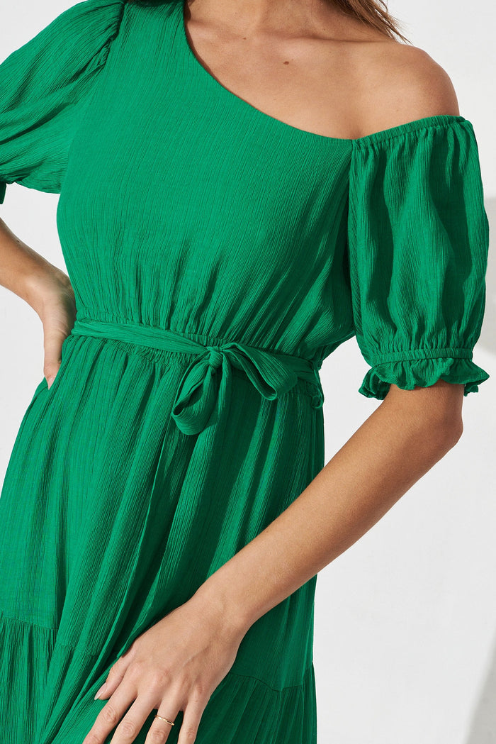 Campania Midi Dress In Green - detail