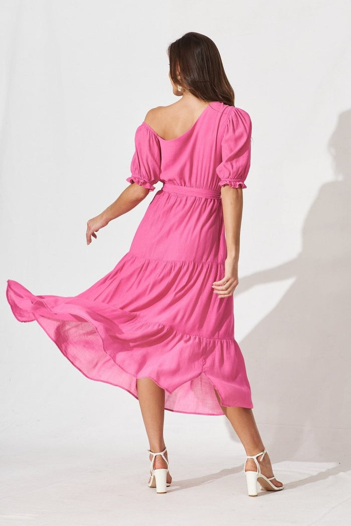 Campania Midi Dress In Pink - St Frock (Dev)