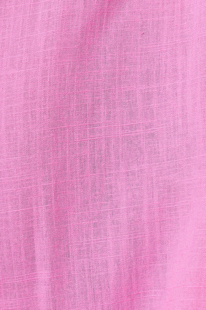 Vallo Jumpsuit In Pink Linen Blend - fabric