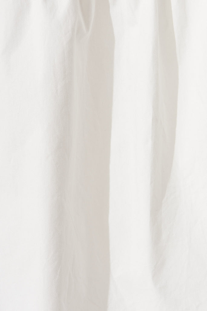 Avellino Midi Dress In White Cotton - fabric