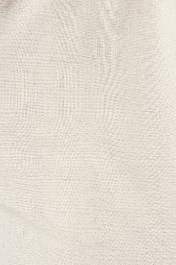Pomezia Jumpsuit In Beige Linen - fabric