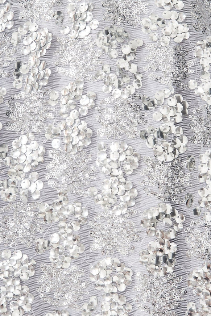 Chandelier Sequin Dress In Silver - St Frock (Dev)