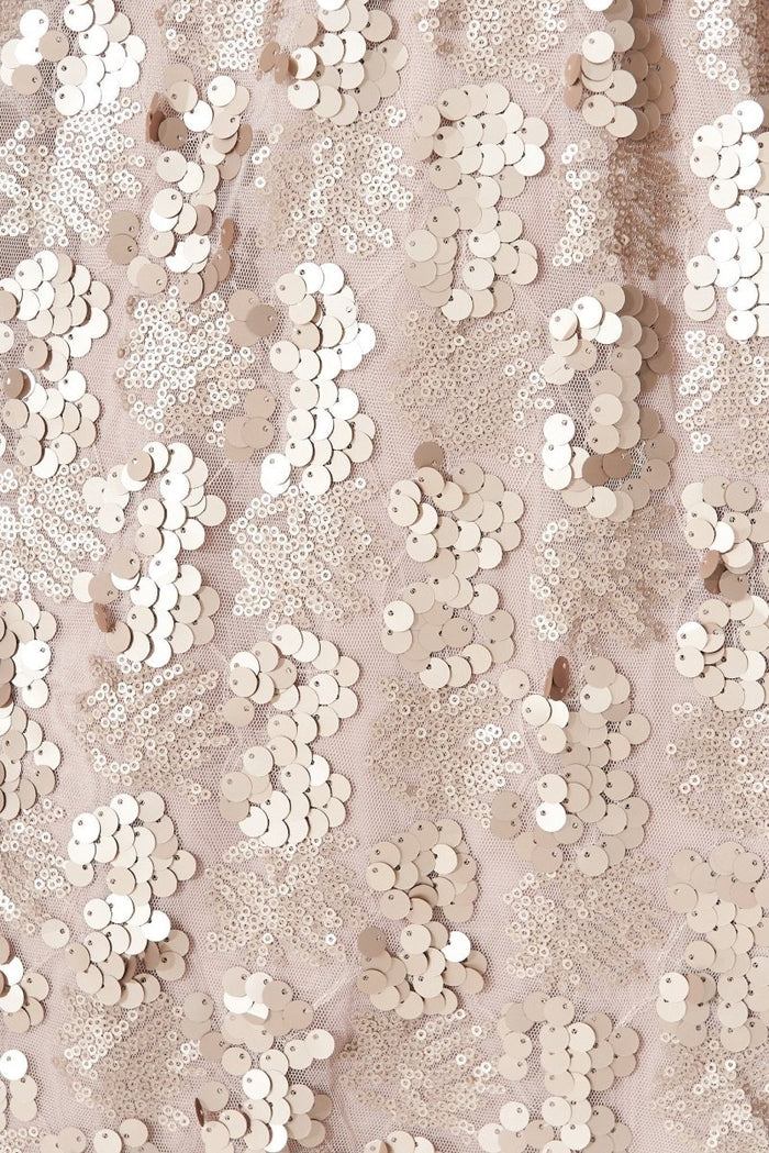 Chandelier Sequin Dress In Matte Gold - St Frock (Dev)