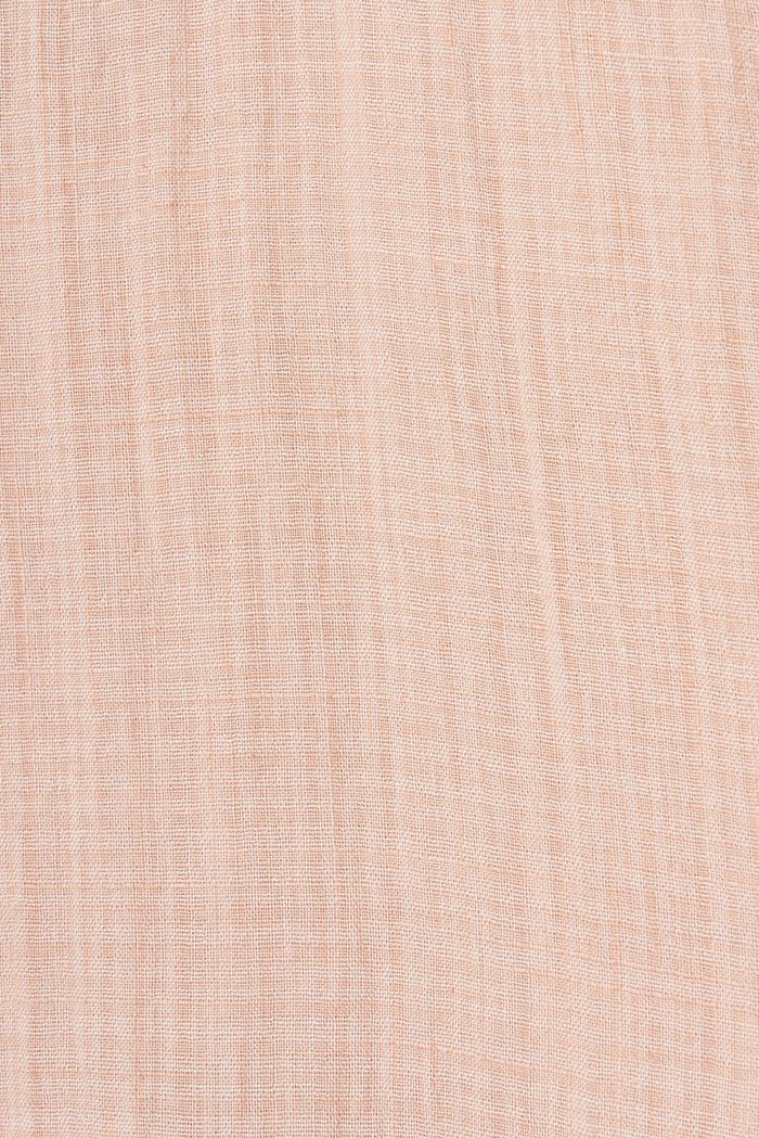 Coventry Maxi Shirt Dress In Beige - fabric