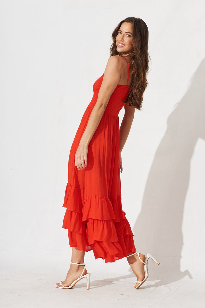 Moira Maxi Dress In Red - side