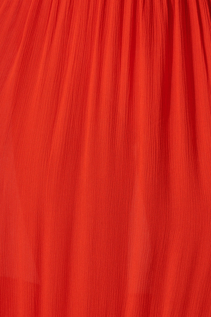 Moira Maxi Dress In Red - fabric
