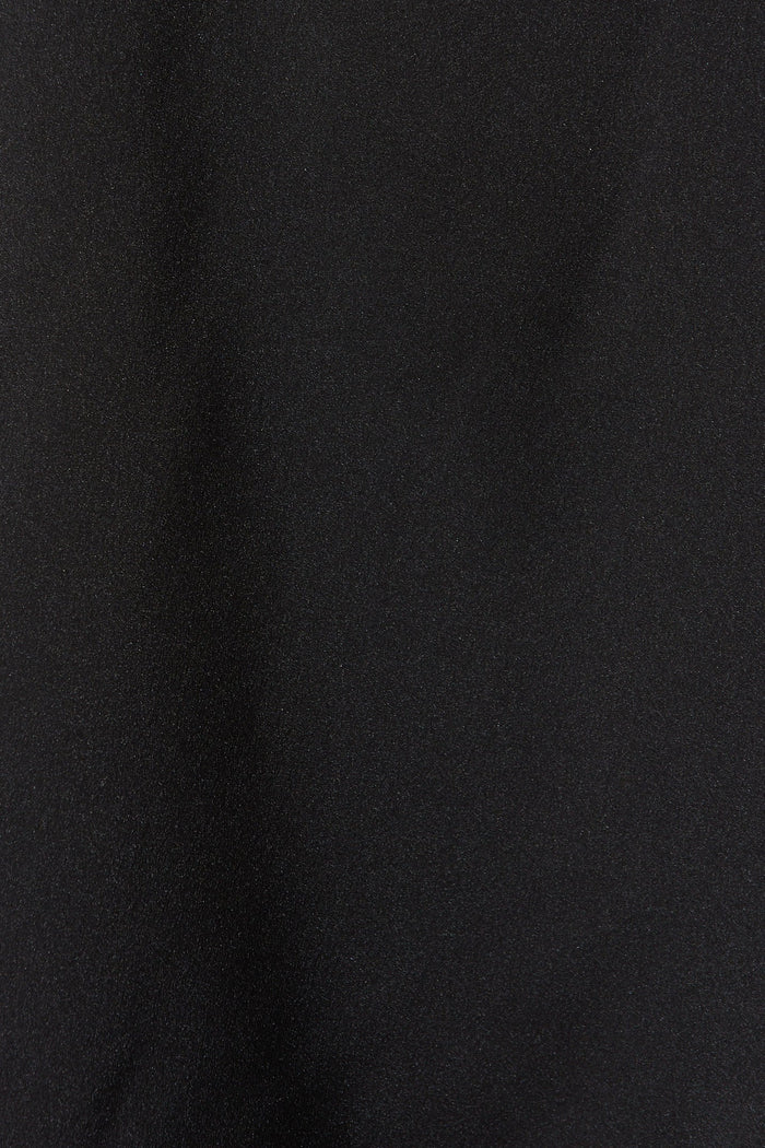 Marilou Maxi Dress In Black Satin - fabric